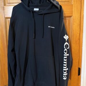 Columbia Men's Black Hoodie with White Logo